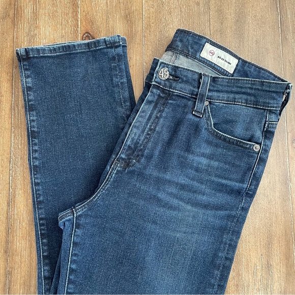 AG The Mari High Rise Slim Straight Leg Denim Jeans Blue - Picture 2 of 14